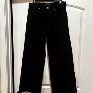 GAP Black High-Rise Wide-Leg Jeans
